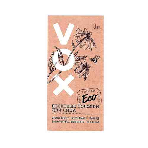 VOX Полоски восковые для лица с экстрактом алоэ вера и аргановым маслом арт. 123900823
