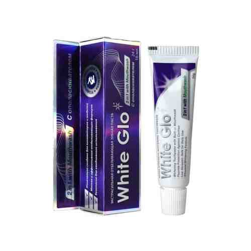WHITE GLO Зубная паста 2в1 с ополаскивателем для полости рта, отбеливающая арт. 132800198