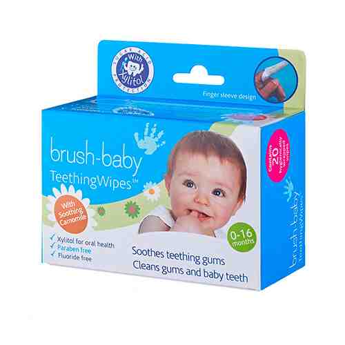 Brush-Baby DentalWipes детские зубные салфетки-напалечники арт. 132000476