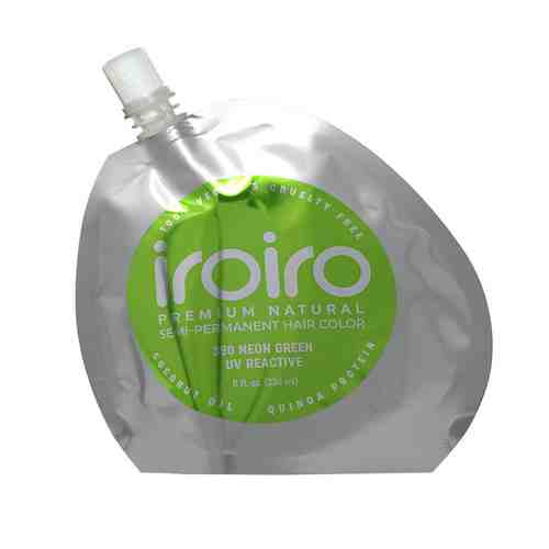 IROIRO Семи-перманентный краситель для волос 350 NEON GREEN Неоновый зеленый арт. 127200014