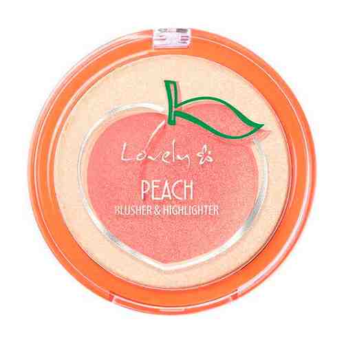 LOVELY Румяна и хайлайтер для лица PEACH BLUSHER & HIGHLIGHTER арт. 129600283