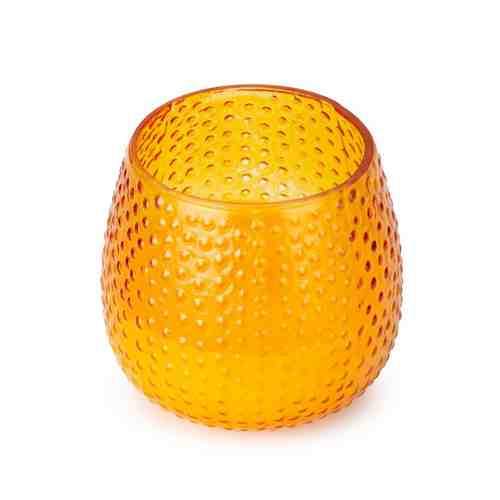 SPAAS Свеча в текстурном цветном стакане желтая арт. 131900511